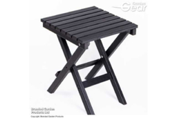 HDPE Folding Garden Side Table - Weather-Resistant, Portable, Modern Grey - thumbnail 6