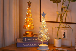 Christmas Tree Table Centerpiece Iron Night Lamp in 4 Styles - thumbnail 1