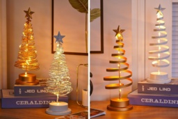 Christmas Tree Table Centerpiece Iron Night Lamp in 4 Styles - thumbnail 2