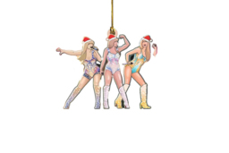 Taylor Swift Eras Tour  Acrylic Christmas Tree Ornaments - Set of 9 Pop Star Decorations - thumbnail 1