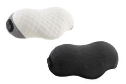 Ergonomic Memory Foam Cervical Massage Pillow - 2 Options, Hot Compress & Vibration, Grey or White