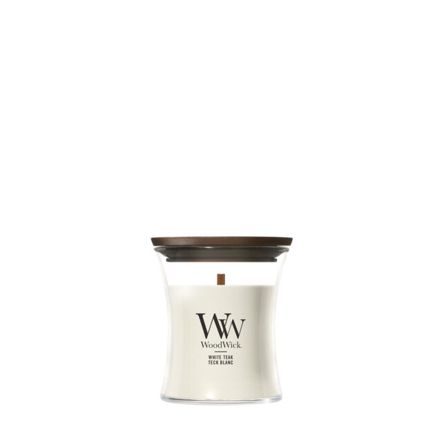 White Teak Candle WoodWick - Fresh & Clean - image 1