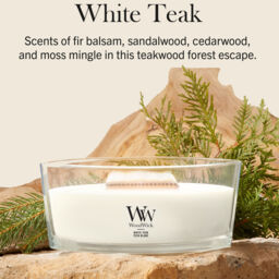 White Teak Candle WoodWick - Fresh & Clean - thumbnail 7