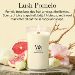 Lush Pomelo Candle WoodWick, Yellow - Fruity & Citrus - thumbnail 7