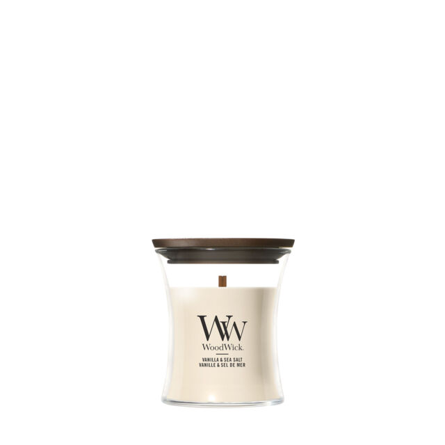 Vanilla & Sea Salt Candle WoodWick, Yellow - Floral