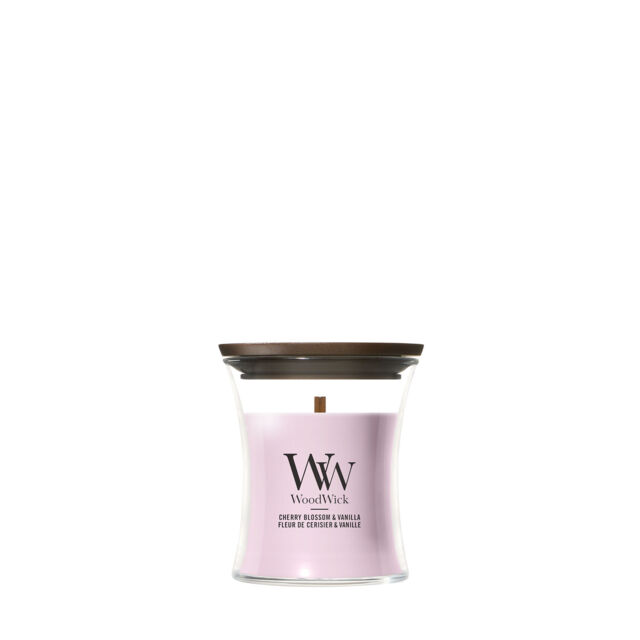 Cherry Blossom & Vanilla Candle WoodWick, Pink - Gourmand - image 1