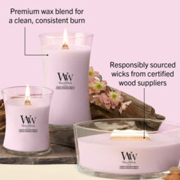 Cherry Blossom & Vanilla Candle WoodWick, Pink - Gourmand - thumbnail 5
