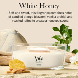 White Honey Candle WoodWick - Ambery - thumbnail 6