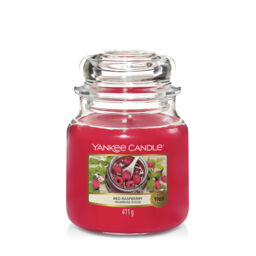Red Raspberry Candle Original Medium Jar Candle Yankee Candle, 10.7cm x 12.7cm - Fruity