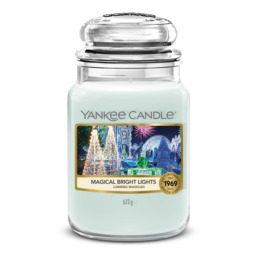 Magical Bright Lights Candle Original Large Jar Candle Yankee Candle, White, 10.7cm x 16.8cm - Fresh & Clean - thumbnail 1