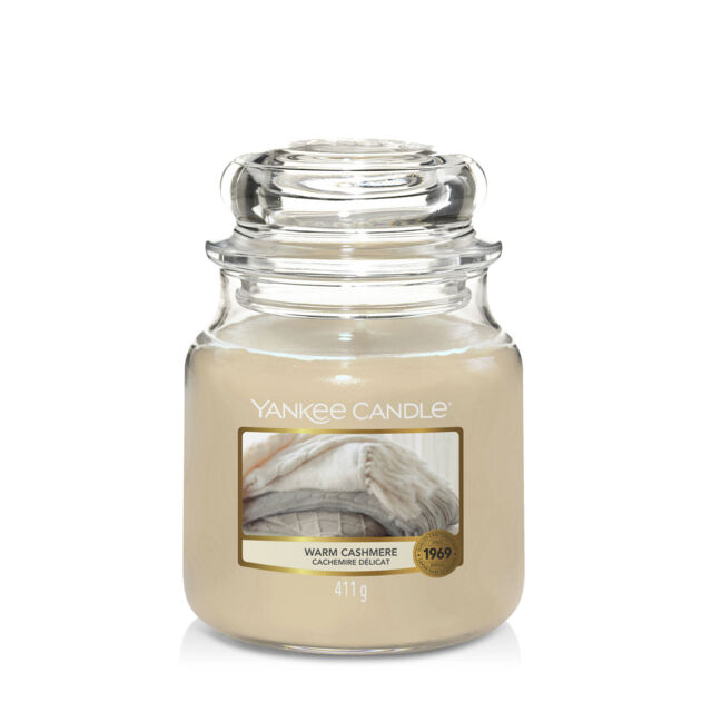 Warm Cashmere Candle Original Medium Jar Candle Yankee Candle, Brown, 10.7cm x 12.7cm - Fresh & Clean - image 1