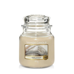 Warm Cashmere Candle Original Medium Jar Candle Yankee Candle, Brown, 10.7cm x 12.7cm - Fresh & Clean - thumbnail 1
