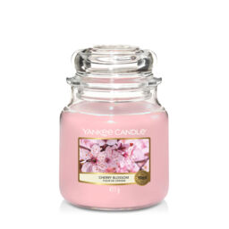 Cherry Blossom Candle Original Medium Jar Candle Yankee Candle, Pink, 10.7cm x 12.7cm - Fruity - thumbnail 1