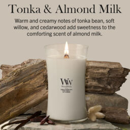 Tonka & Almond Milk Candle WoodWick, Neutrals - Gourmand - thumbnail 6