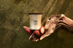 Sparkling Pomelo Candle WoodWick, White, 9.9cm x 9.9cm x 11.4cm - Fruity & Citrus - thumbnail 4