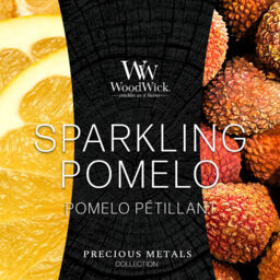 Sparkling Pomelo Candle WoodWick, White, 9.9cm x 9.9cm x 11.4cm - Fruity & Citrus - thumbnail 3