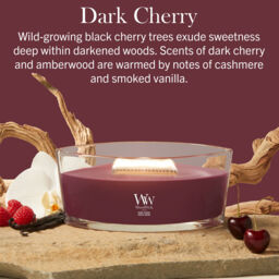 Dark Cherry Candle WoodWick, Red - Fruity & Citrus - thumbnail 5