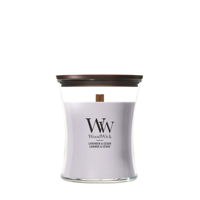 Lavender & Cedar Candle WoodWick, Purple - Woody - image 1
