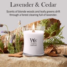 Lavender & Cedar Candle WoodWick, Purple - Woody - thumbnail 6