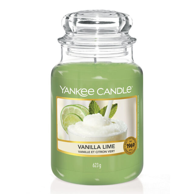 Vanilla Lime Candle Original Large Jar Candle Yankee Candle, Green, 10.7cm x 16.8cm - Sweet & Spicy - image 1