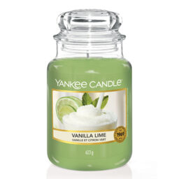 Vanilla Lime Candle Original Large Jar Candle Yankee Candle, Green, 10.7cm x 16.8cm - Sweet & Spicy - thumbnail 1