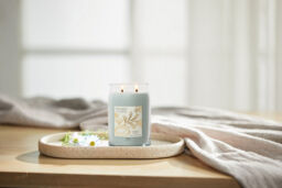 Serenity Stone Candle Signature Large Jar Candle Yankee Candle, Green, 9.3cm x 15.7cm - Fresh & Clean - thumbnail 3