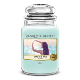 Catching Rays Candle Original Large Jar Candle Yankee Candle, Blue, 10.7cm x 16.8cm - Fresh & Clean - thumbnail 2