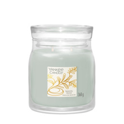 Serenity Stone Candle Signature Medium Jar Candle Yankee Candle, Green, 9.3cm x 11.4cm - Fresh & Clean