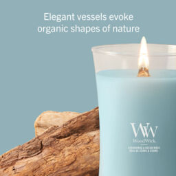 Cedarwood & Ocean Moss Candle WoodWick, Blue - Fresh & Clean - thumbnail 6