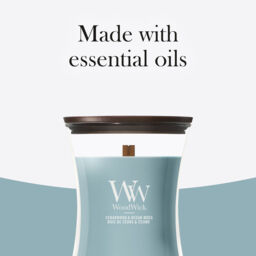 Cedarwood & Ocean Moss Candle WoodWick, Blue - Fresh & Clean - thumbnail 8