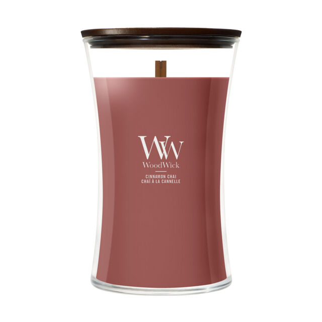Cinnamon Chai Candle WoodWick, Red - Gourmand - image 1
