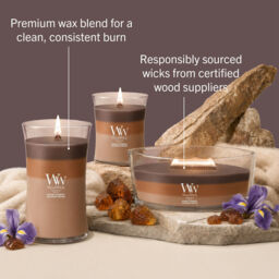 Radiant Cashmere Candle WoodWick - Ambery - thumbnail 4