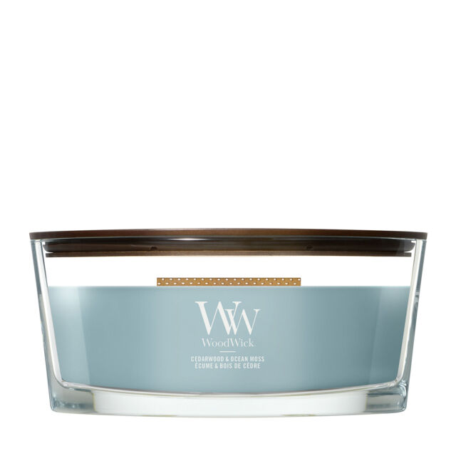 Cedarwood & Ocean Moss Candle WoodWick, Blue - Fresh & Clean - image 1