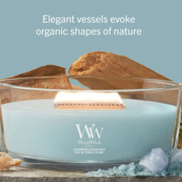 Cedarwood & Ocean Moss Candle WoodWick, Blue - Fresh & Clean - thumbnail 7