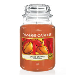 Spiced Orange Candle Original Large Jar Candle Yankee Candle, 10.7cm x 16.8cm - Citrus