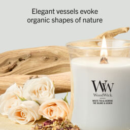 White Tea & Jasmine Candle WoodWick - Fruity & Citrus - thumbnail 7