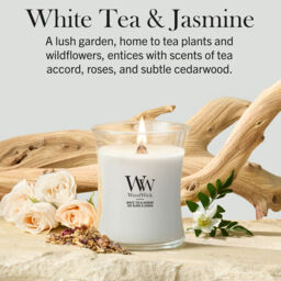 White Tea & Jasmine Candle WoodWick - Fruity & Citrus - thumbnail 6