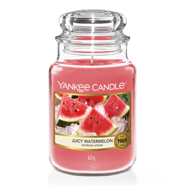 Juicy Watermelon Candle Yankee Candle, Pink, 10.7cm x 16.8cm - Fruity - image 1