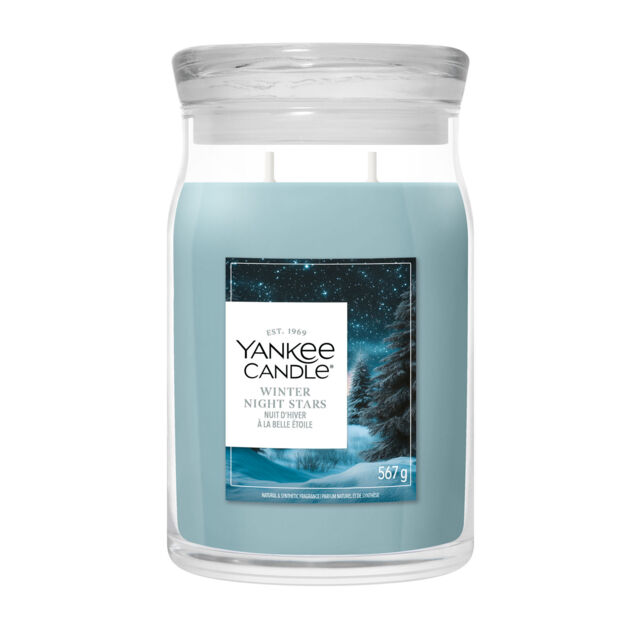 Winter Night Stars Candle Yankee Candle, Blue - Fresh & Clean - image 1