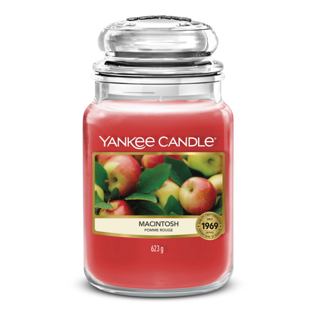 MacIntosh Apple Candle Original Large Jar Candle Yankee Candle, Red, 10.7cm x 16.8cm - Fruity - image 1