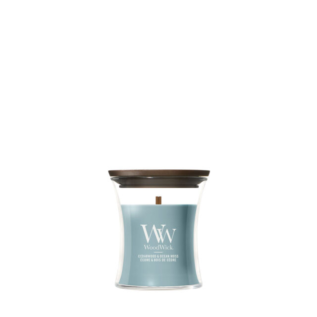 Cedarwood & Ocean Moss Candle WoodWick, Blue - Fresh & Clean - image 1