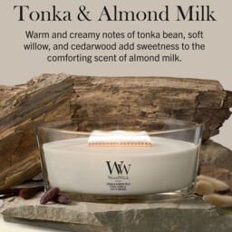 Tonka & Almond Milk Candle WoodWick, Neutrals - Gourmand - thumbnail 6
