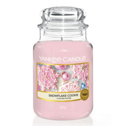 Snowflake Cookie Candle Original Large Jar Candle Yankee Candle, Pink, 10.7cm x 16.8cm - Sweet & Spicy - thumbnail 1