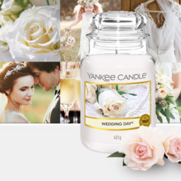 Wedding Day® Candle Original Large Jar Candle Yankee Candle, White, 10.7cm x 16.8cm - Floral - thumbnail 3