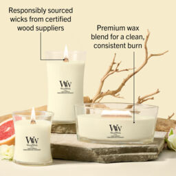 Lush Pomelo Candle WoodWick, Yellow - Fruity & Citrus - thumbnail 7