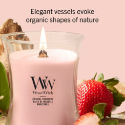 Coastal Sunberry Candle WoodWick, Pink - Fruity & Citrus - thumbnail 6