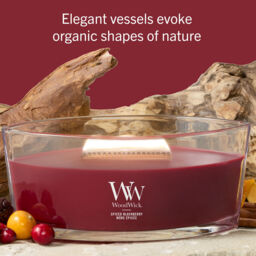 Spiced Blackberry Candle WoodWick, Red - Fruity & Citrus - thumbnail 7