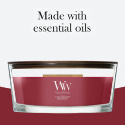 Spiced Blackberry Candle WoodWick, Red - Fruity & Citrus - thumbnail 9