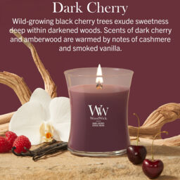Dark Cherry Candle WoodWick, Red - Fruity & Citrus - thumbnail 6