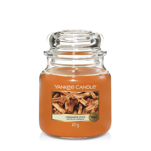Cinnamon Stick Candle Original Medium Jar Candle Yankee Candle, Orange, 10.7cm x 12.7cm - Sweet & Spicy - image 1